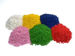 Biokunststoff Granulat in Farben